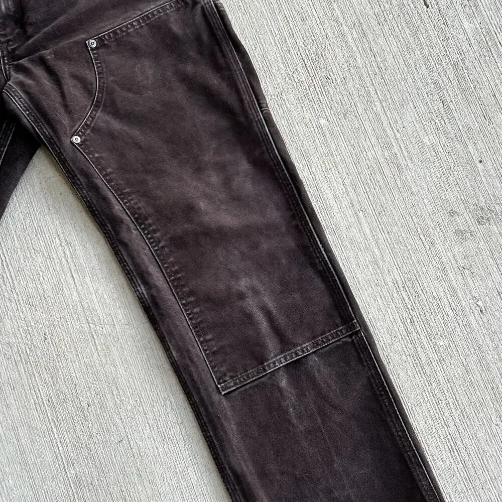 Carhartt WOMENS faded brown double knee work wear carpenter pants